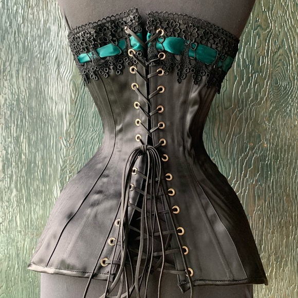 Sample sale ready to ship S- Curve Edwardian steel boned corset waist to 30 “ - Picture 4 of 7
